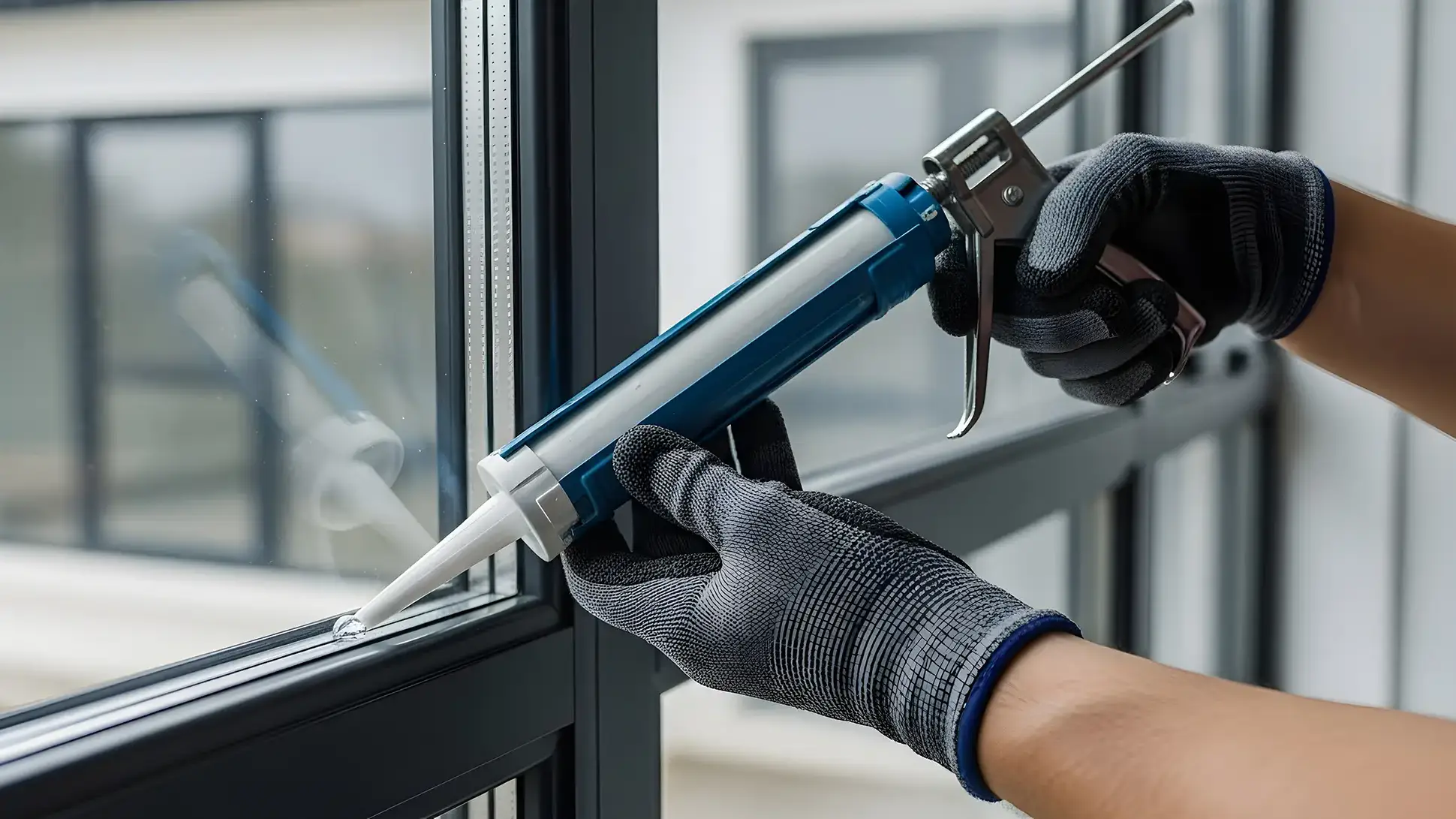 Bild zeigt eine Reparatur von einem Fenster